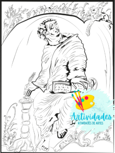 São Marcos para colorir Arte Carolíngia para colorir São Marcos do Evangeliário do Arcebisco Ebbon Reims para colorir Arte Medieval para colorir Arte Idade Média para colorir