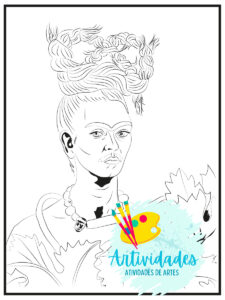 Frida Kahlo para colorir Autorretrato com trança para colorir Autorretrato com Trança de Frida Kahlo para colorir Autorretrato de Frida para colorir Autorretrato com trança de Frida para colorir Artista mexicana para colorir pintora mexicana para colorir Line art Frida Desenho Frida